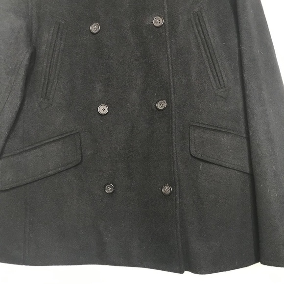 J. Crew black pea coat sz Medium - Picture 3 of 10